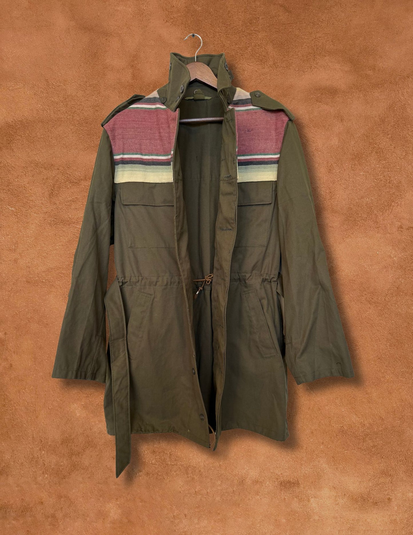 Upcycled Military Field Jacket — Midcentury Blanket Edition A