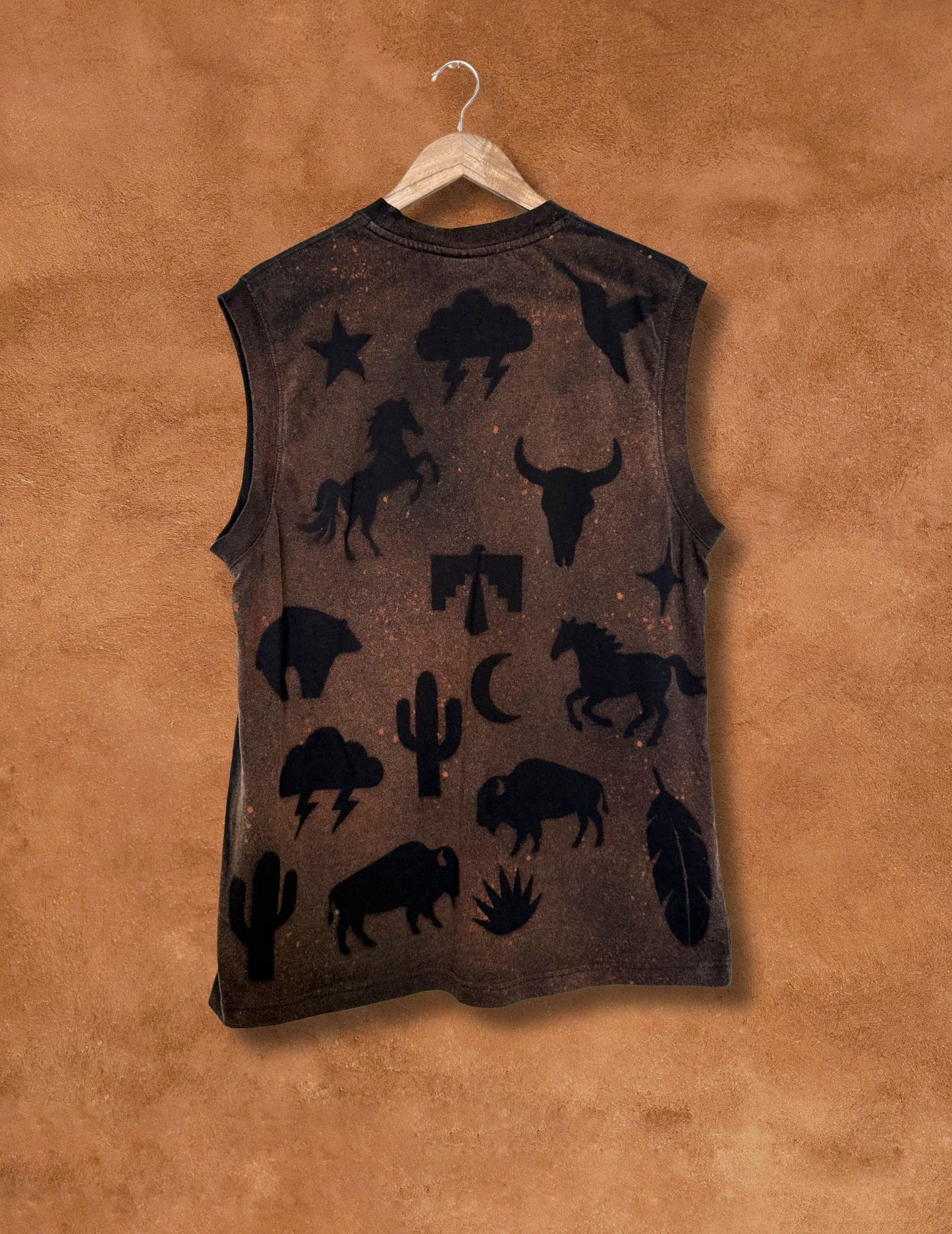 Upcycled Vintage Muscle Pocket Tee- 48 x 31 Eclectic Southwest