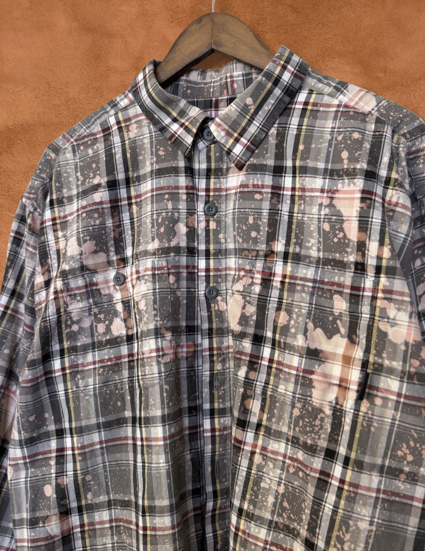 Upcycled Vintage Plaid Poplin Patagonia Shirt - 48 x 31