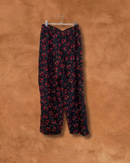 Vintage 80s Southwest Chili Silk Pants
