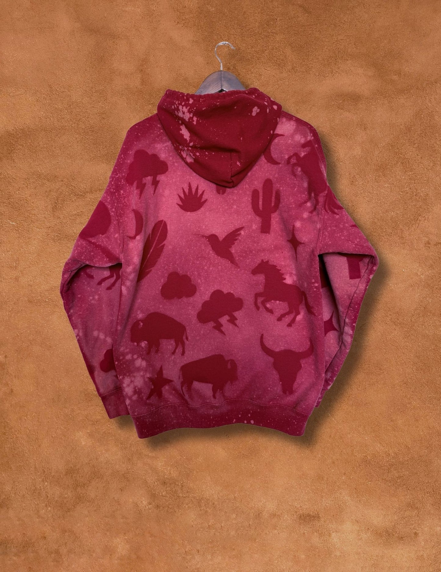 Upcycled Vintage Zip Hoodie- 46 x 29 Eclectic Southwest