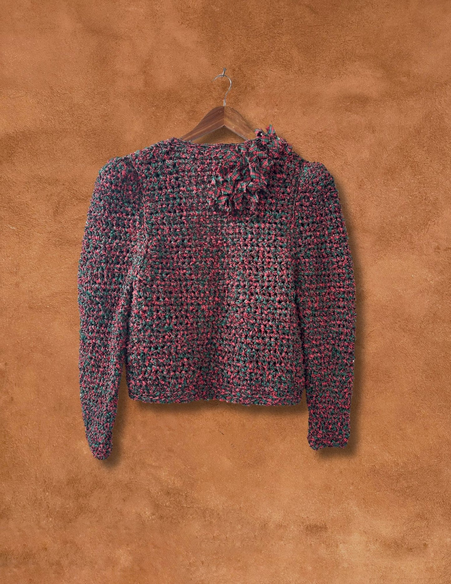 Vintage 80s Handknit Fiberart Sweater