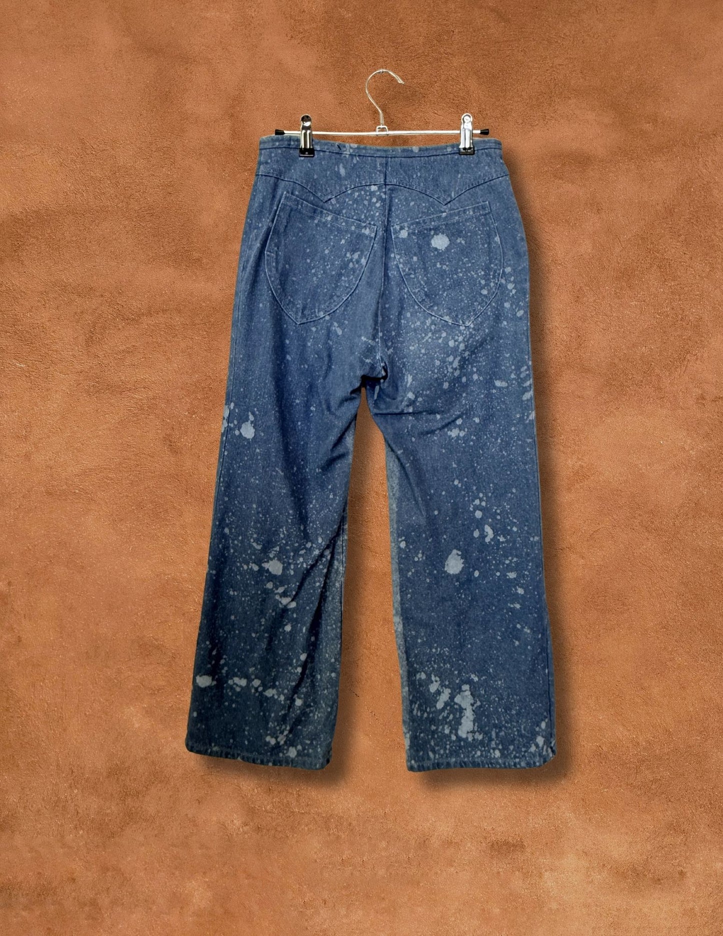 Upcycled Vintage Zip front Denim 26 x 26 Land Back