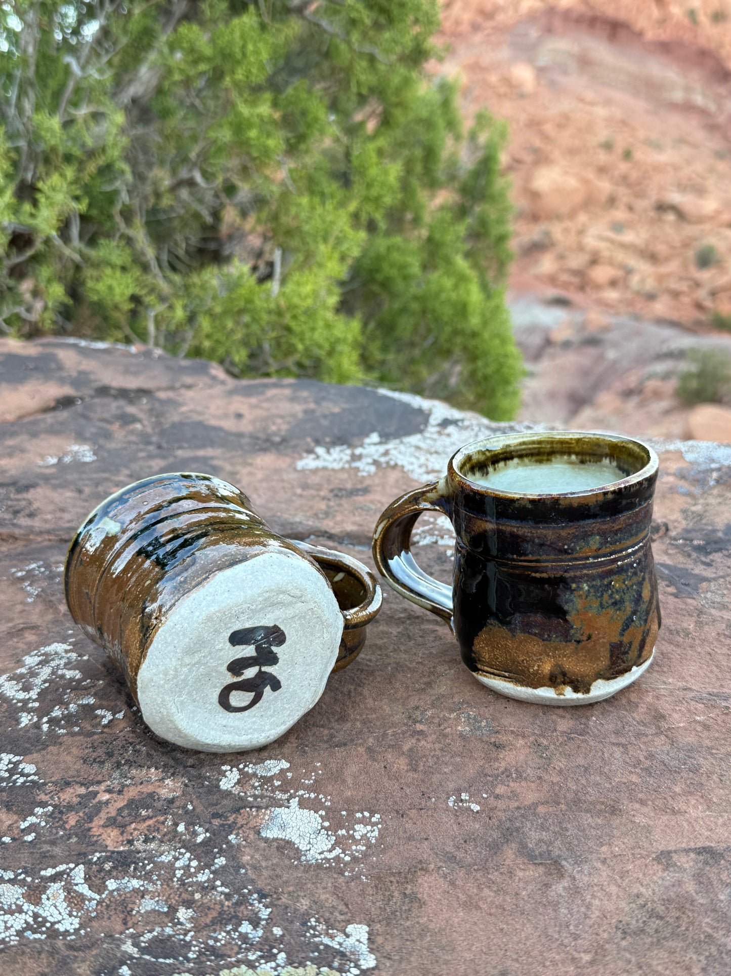 Vintage Stonewear Cups (Set of 2)