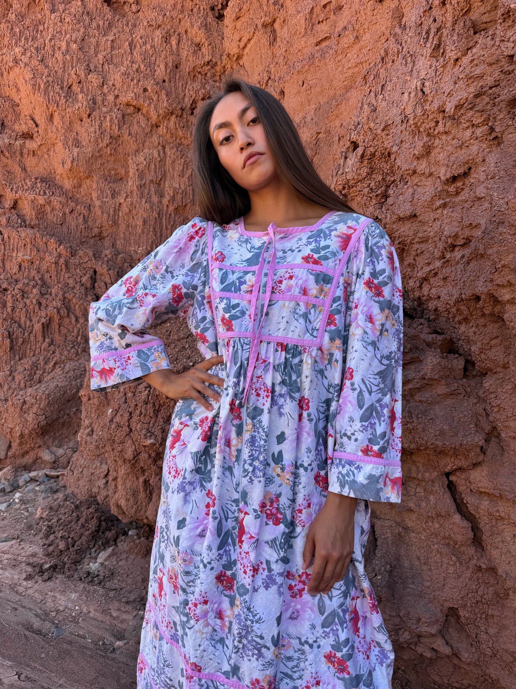 VINTAGE 80S FLORAL DRESS