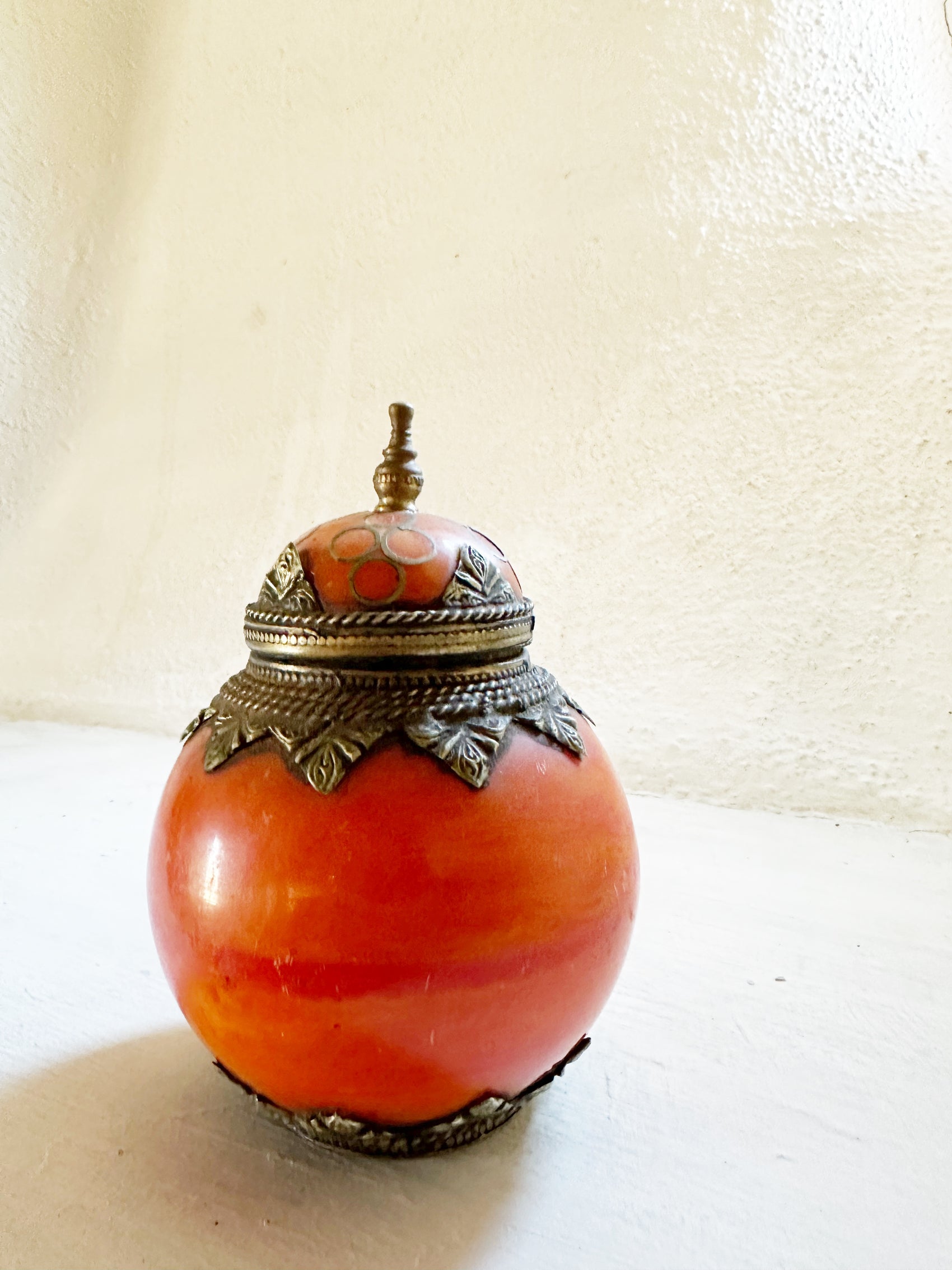 Vintage Moroccan Midcentury Bakelite Container with Lid
