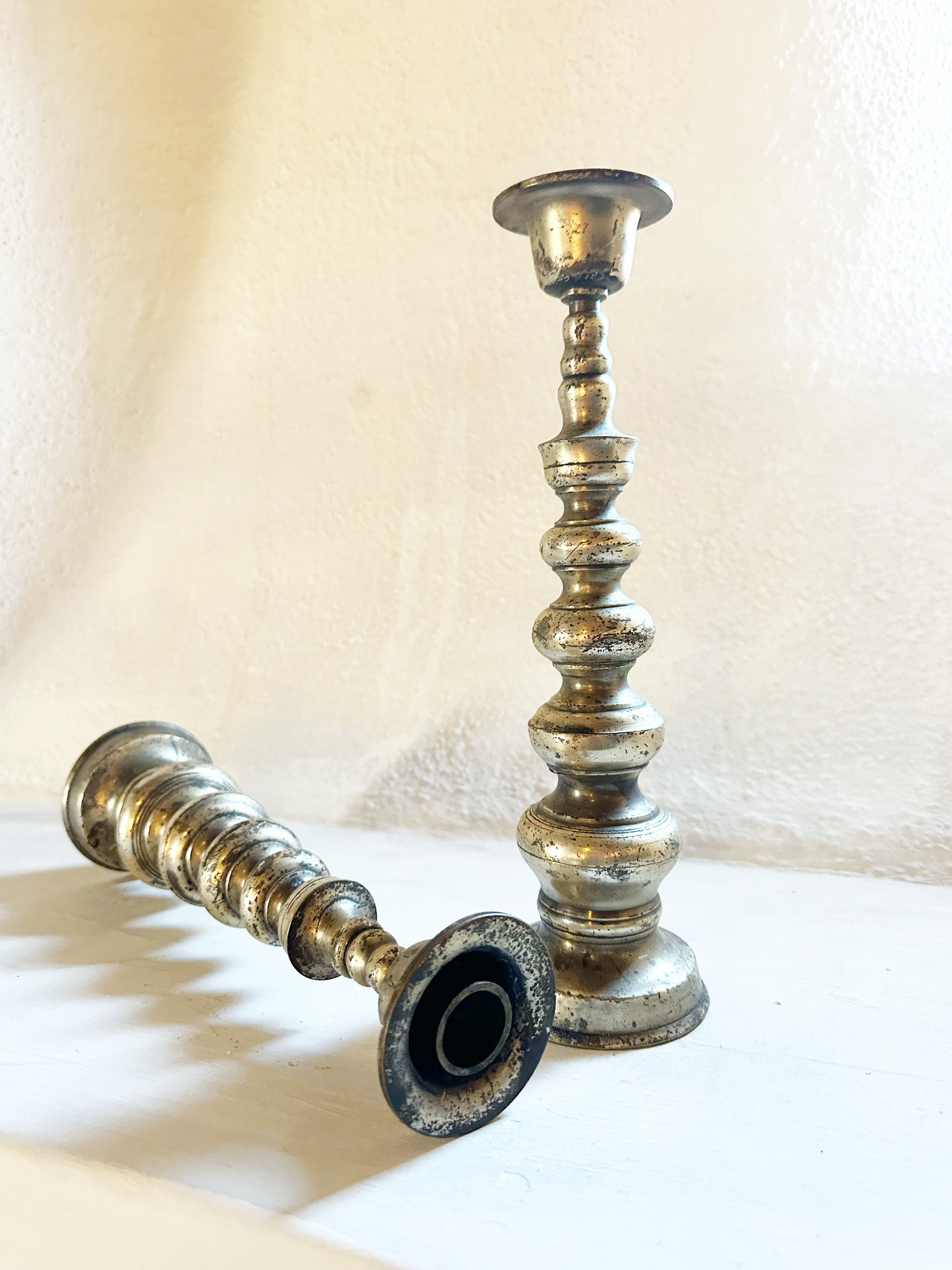 Vintage Silver Plated Candlesticks (Set of 2)