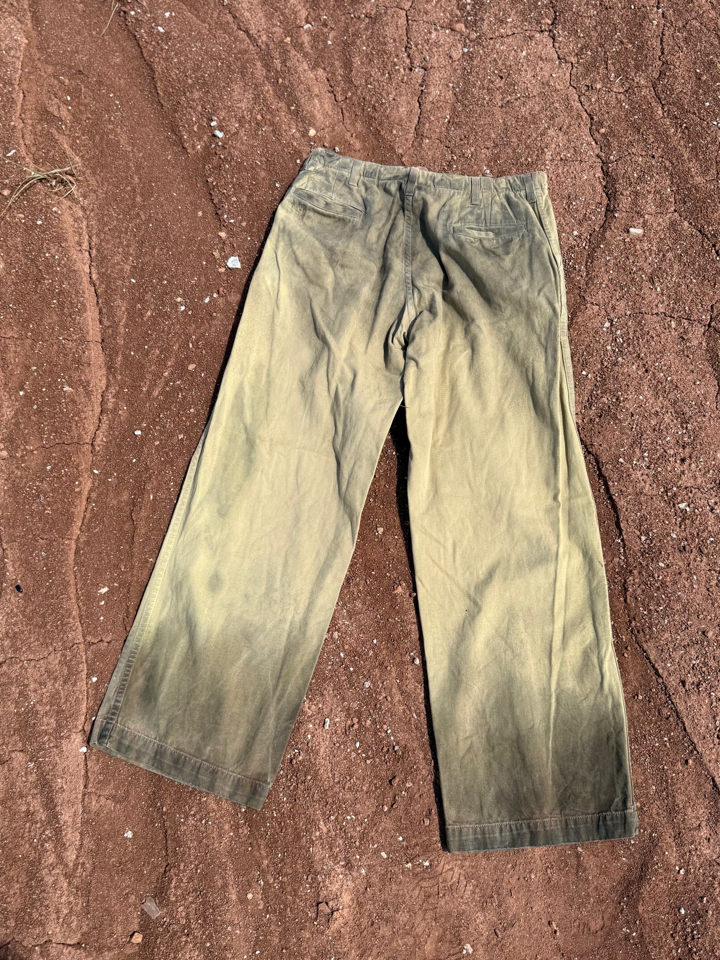 Upcycled Vintage Military Pant 34 x 31 Water is Life