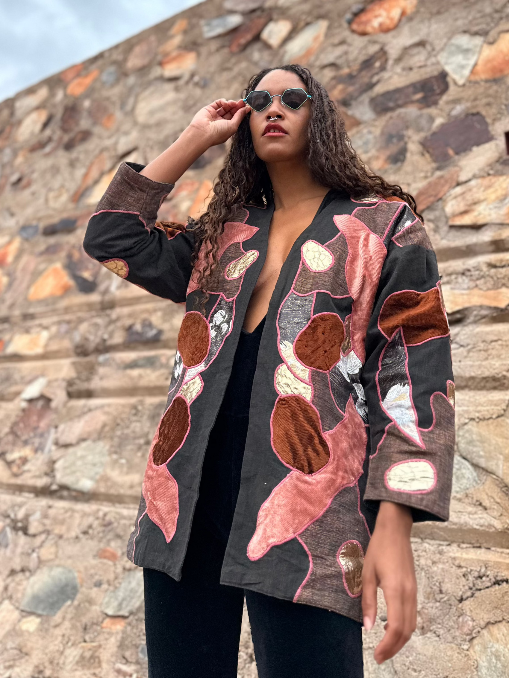 Vintage Mexican 70s Folk Art Jacket
