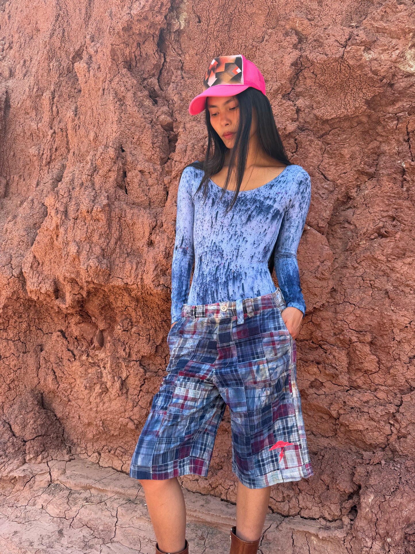 Upcycled Vintage Madras Plaid Shorts