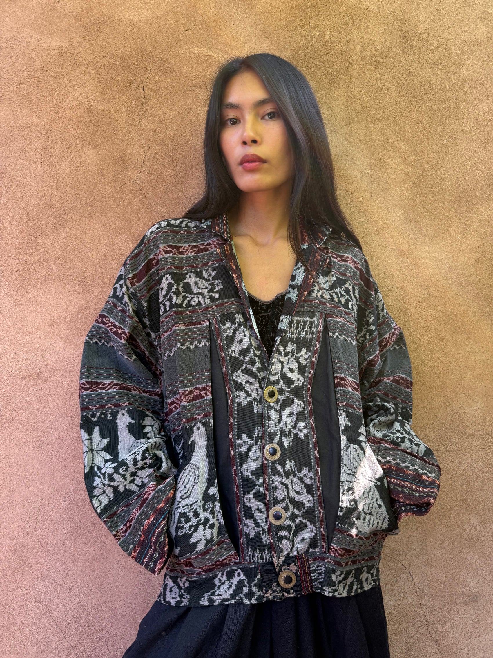 Vintage 80s Ikat Jacket