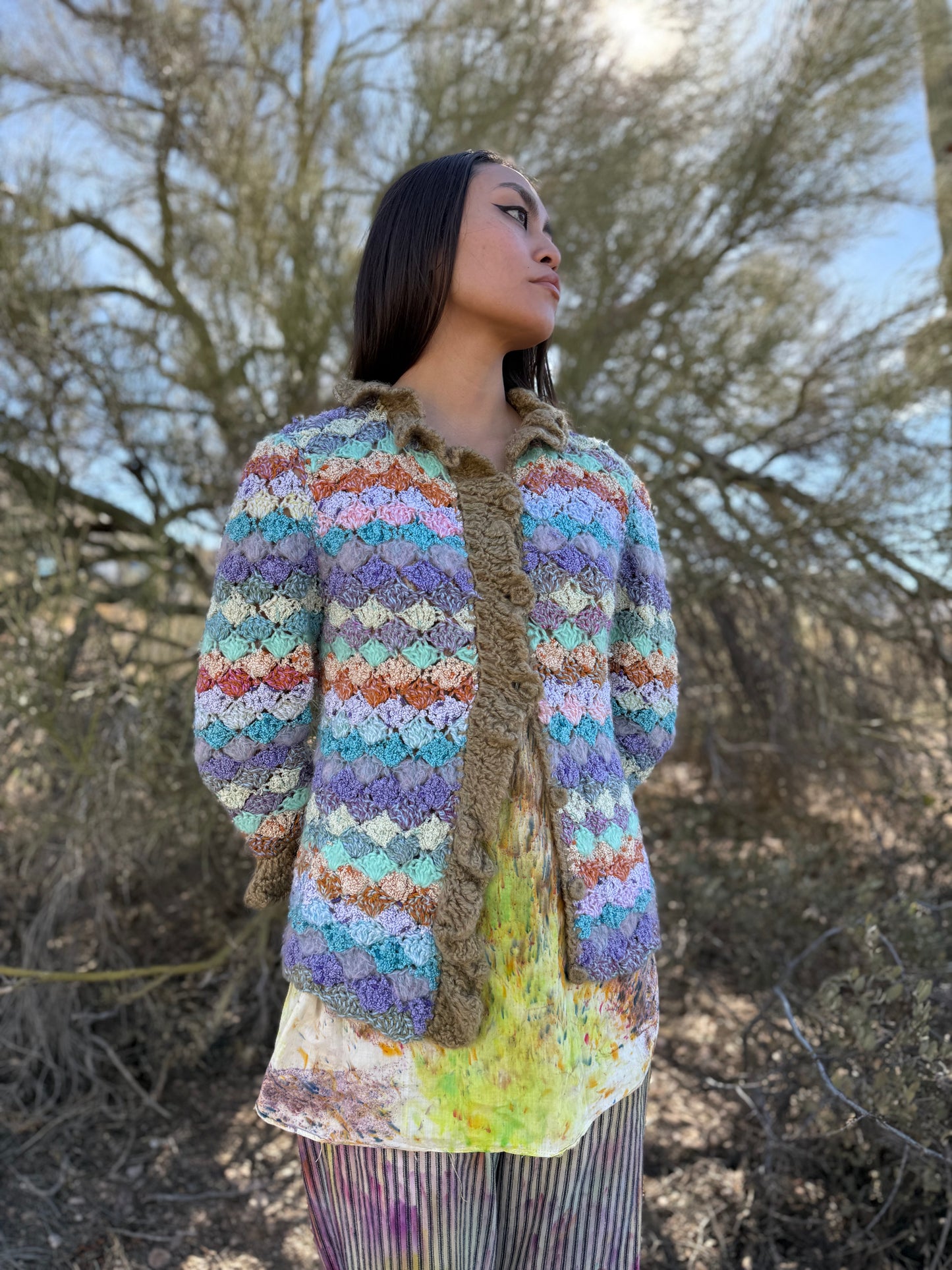 Vintage 80s Multicolor Stripe Sweater