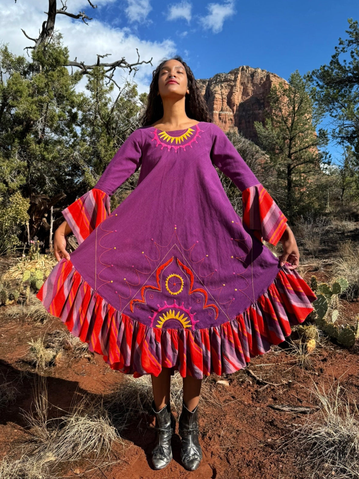 Vintage 70s Folk Dress