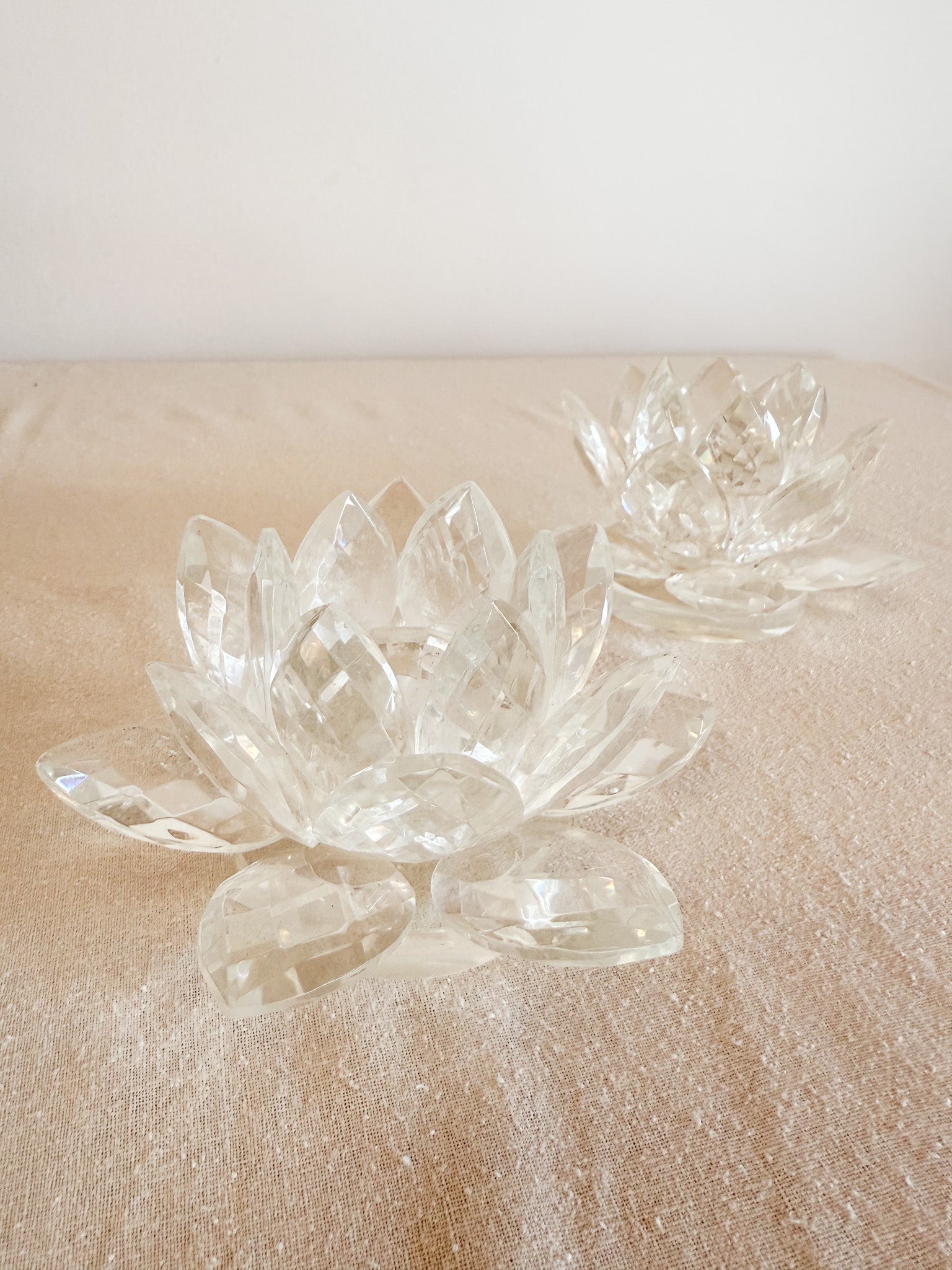 Vintage Crystal Votive Holders (Set of 2)