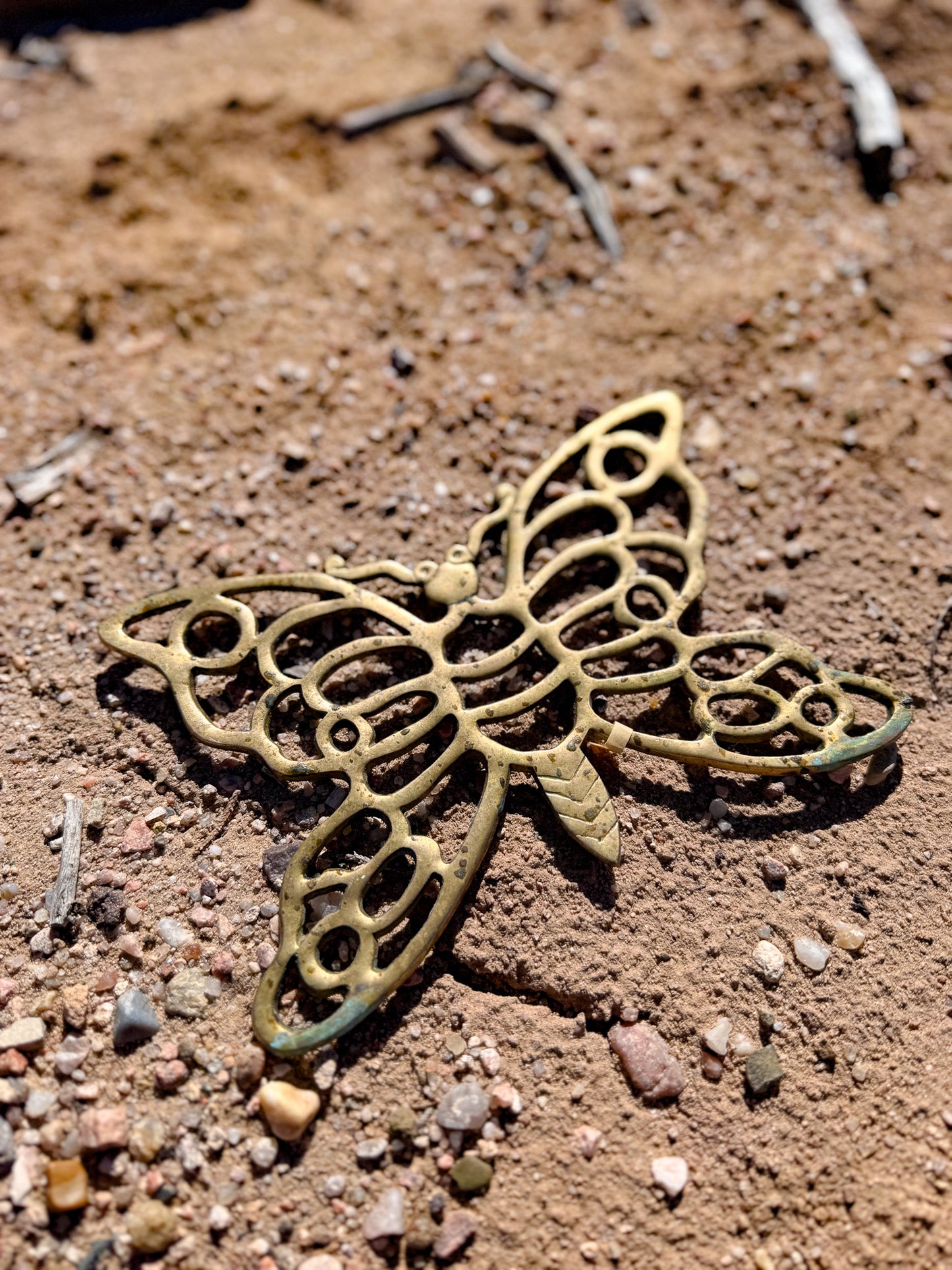 Vintage Brass Butterfly Trivets
