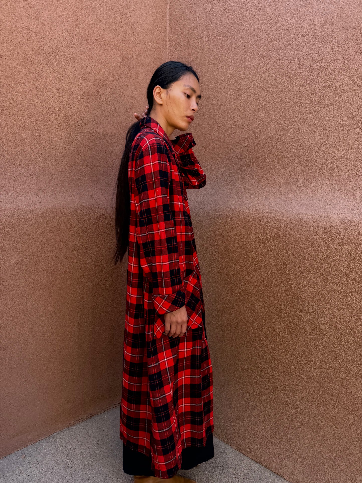 Vintage Plaid Duster