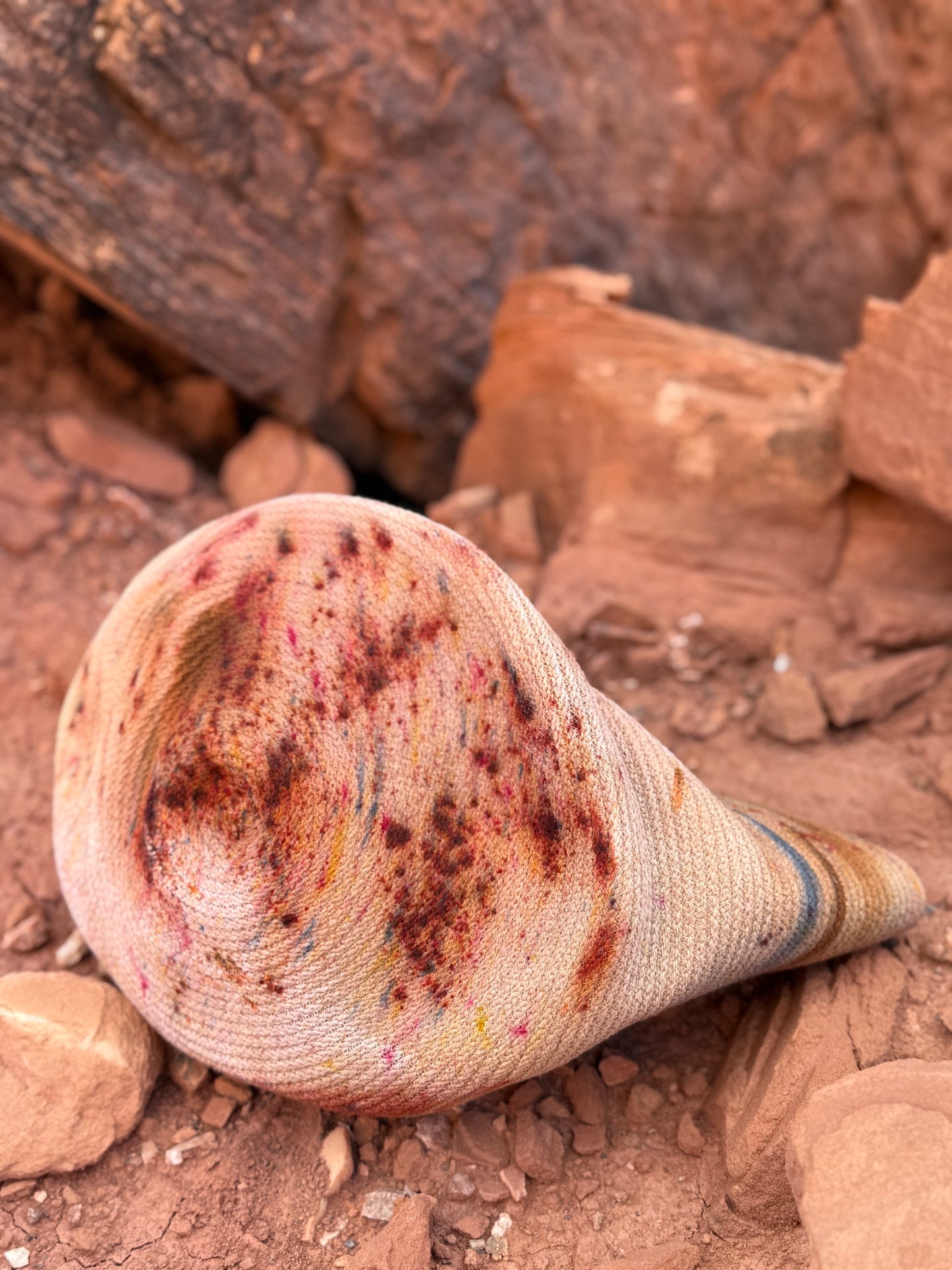 Hand Dyed Handmade Rope Basket