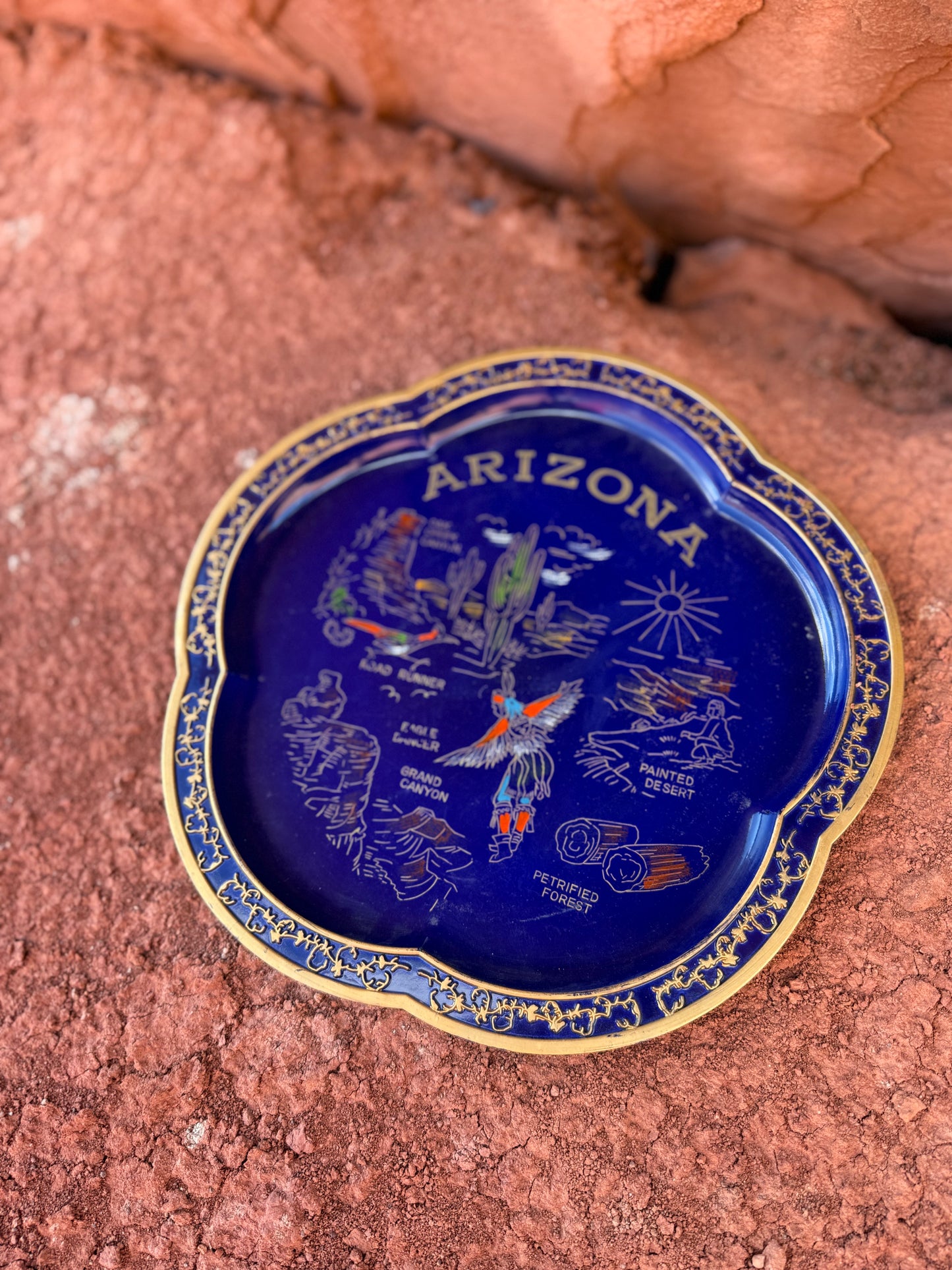 Vintage Tourist Metal Tray