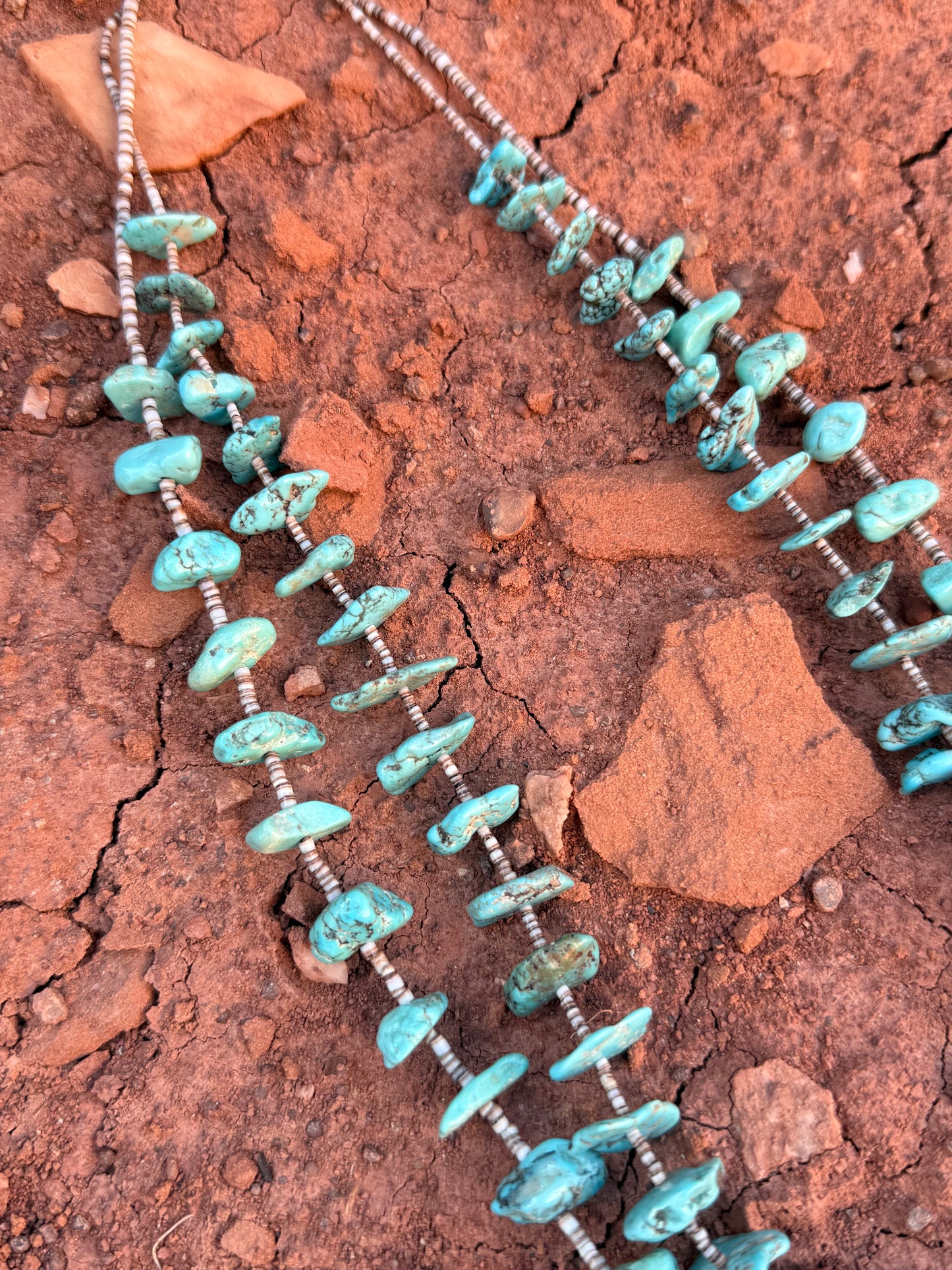 🤎 Vintage Turquoise & Heishi Necklace