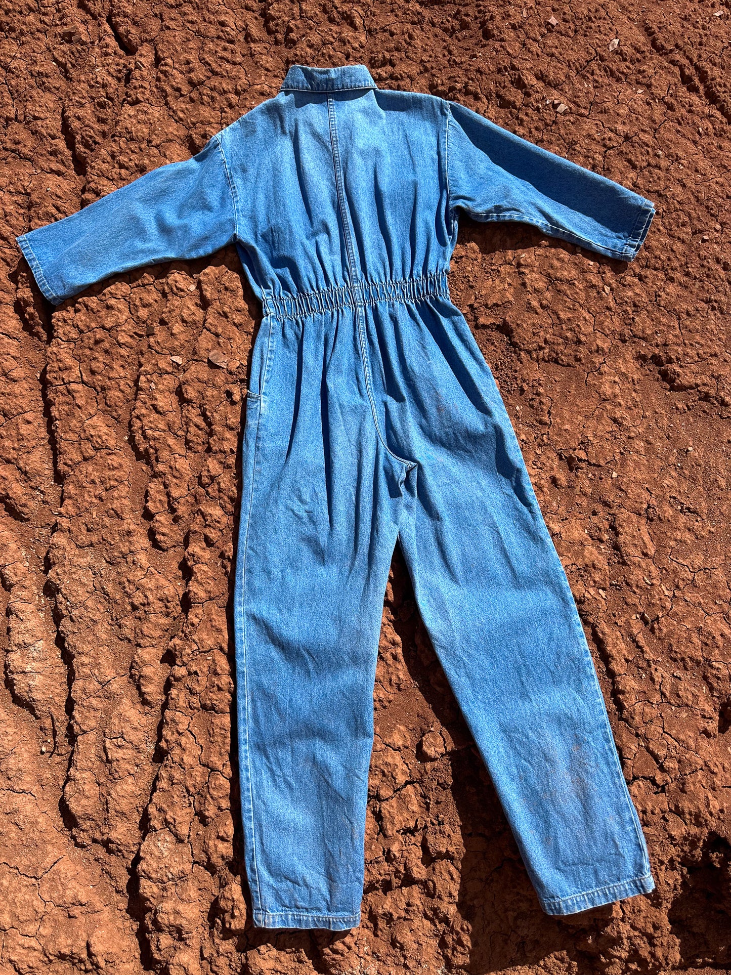 Vintage Denim 80s Bedazzled Jumpsuit