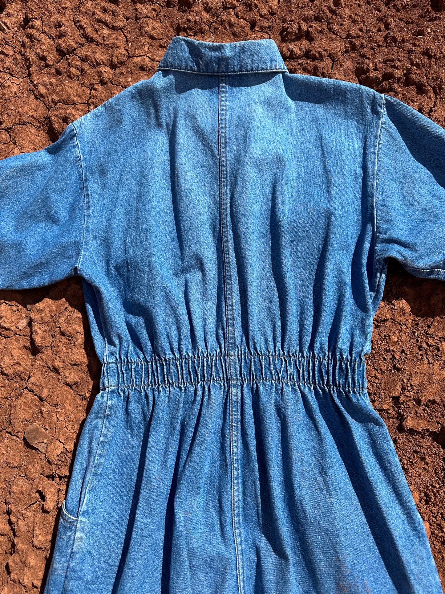 Vintage Denim 80s Bedazzled Jumpsuit