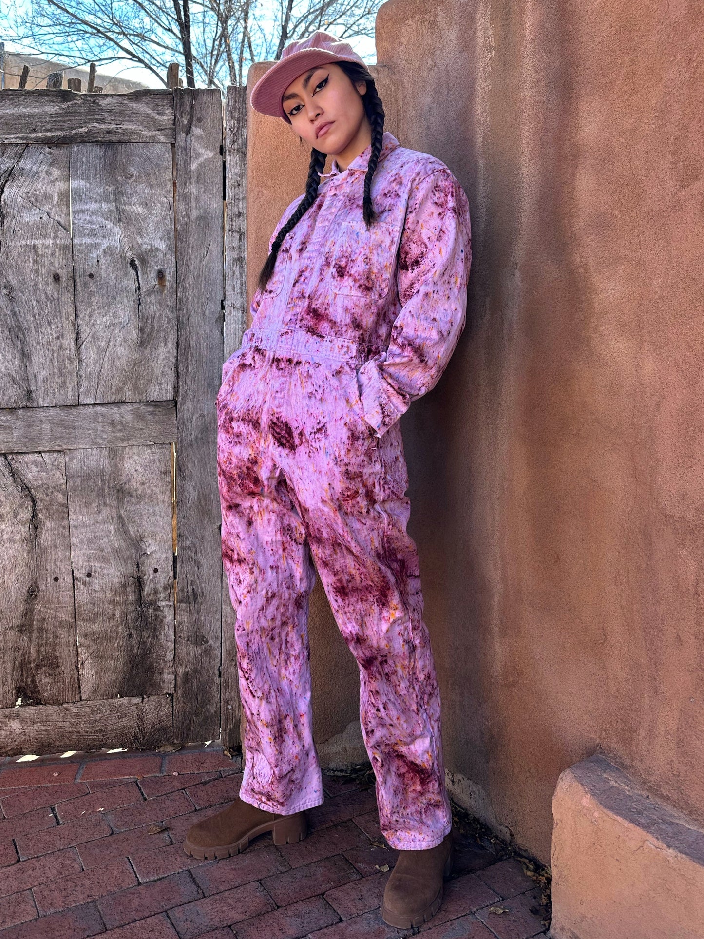 Limited Edition Hand Dyed Flysuit- Pink Sunset