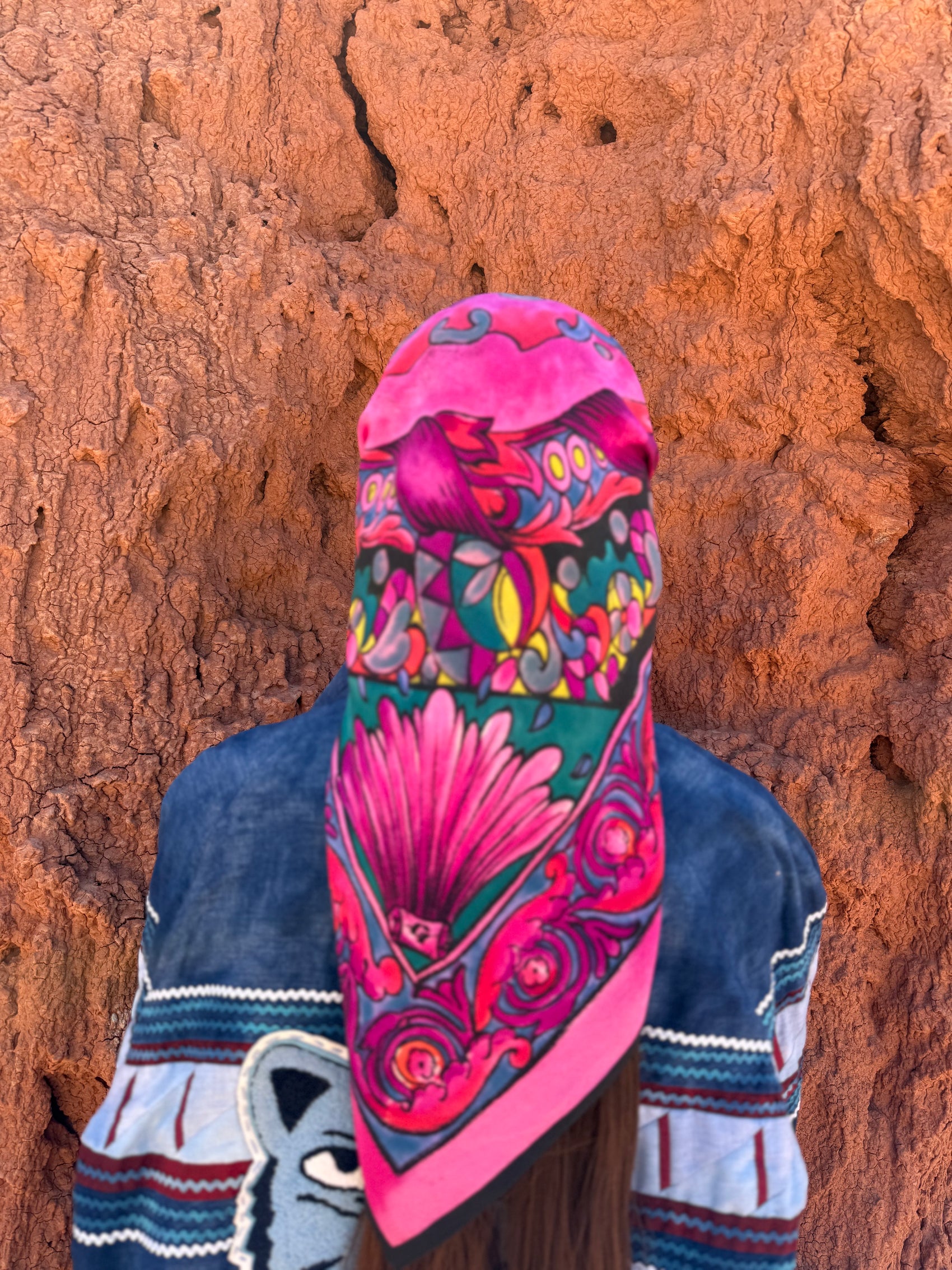 Vintage Floral Silk Scarf