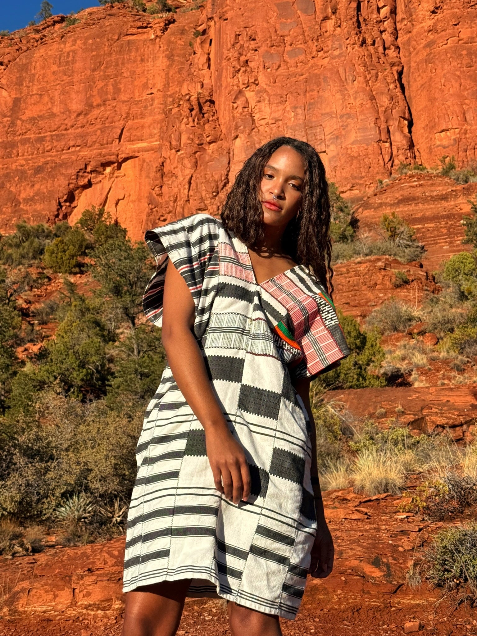 Vintage Kente Cloth Dress