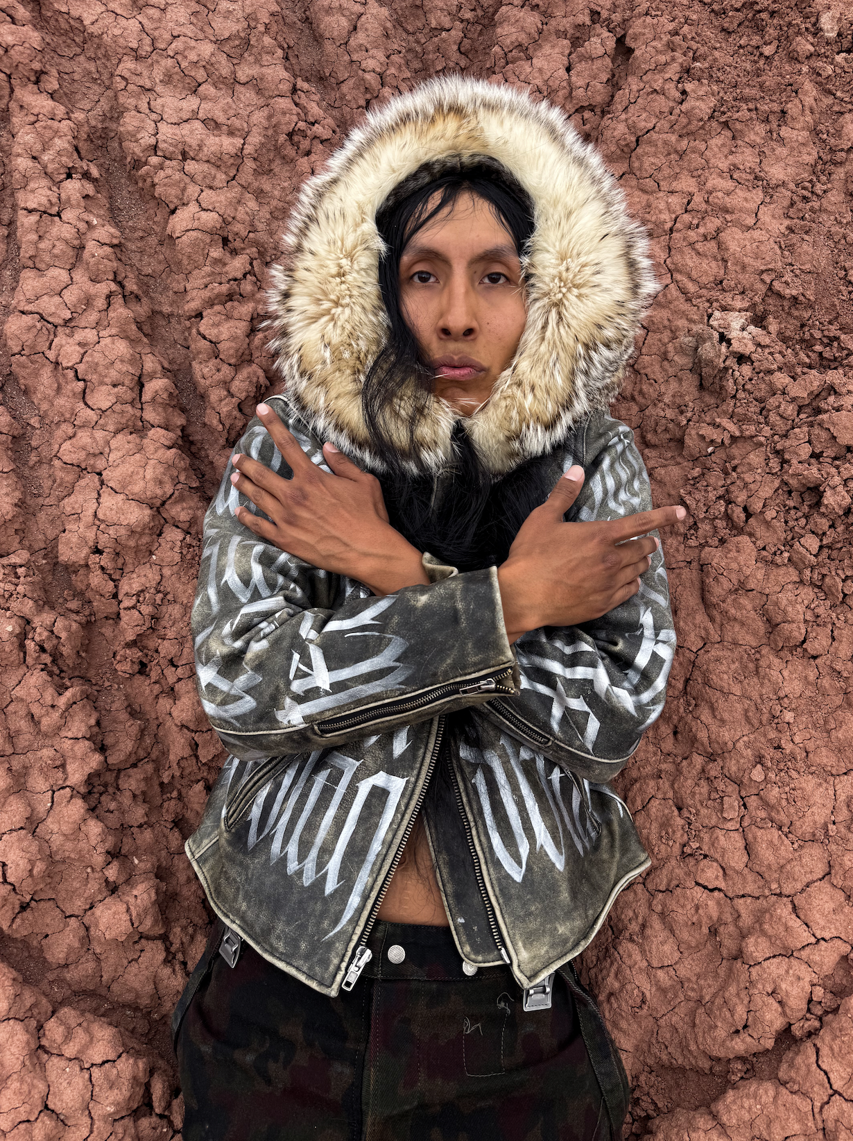 Upcycled Vintage Leather Jacket by Diné Artist Blythe Marino