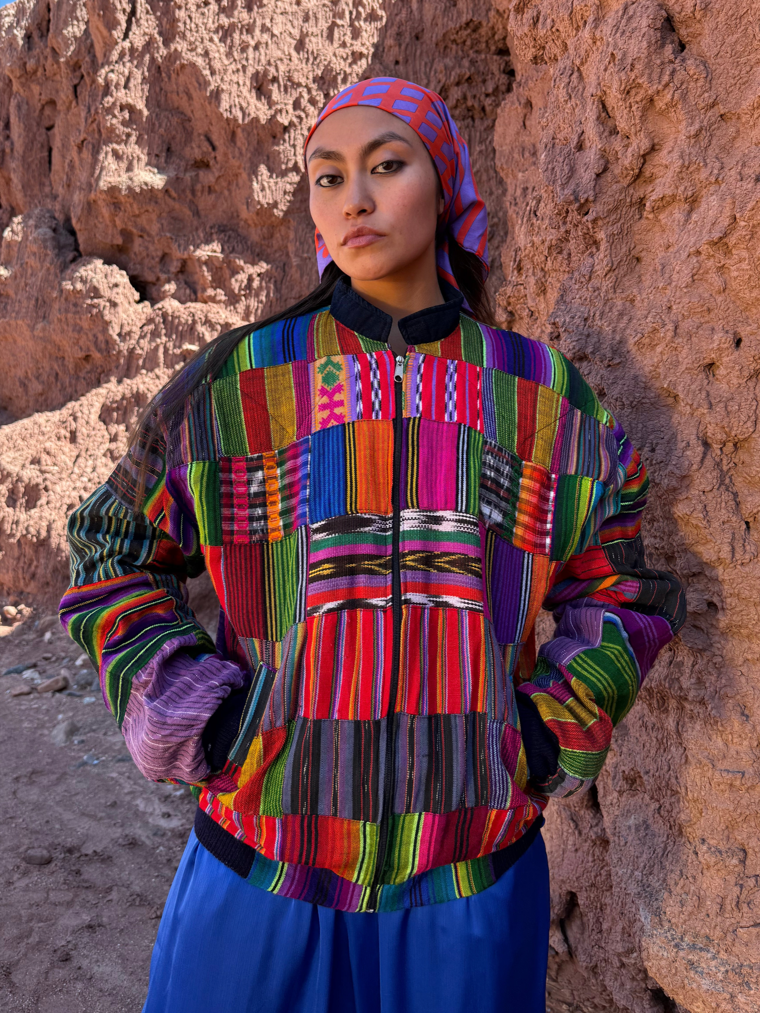 Vintage 80s Guatamalan Patchwork Jacket