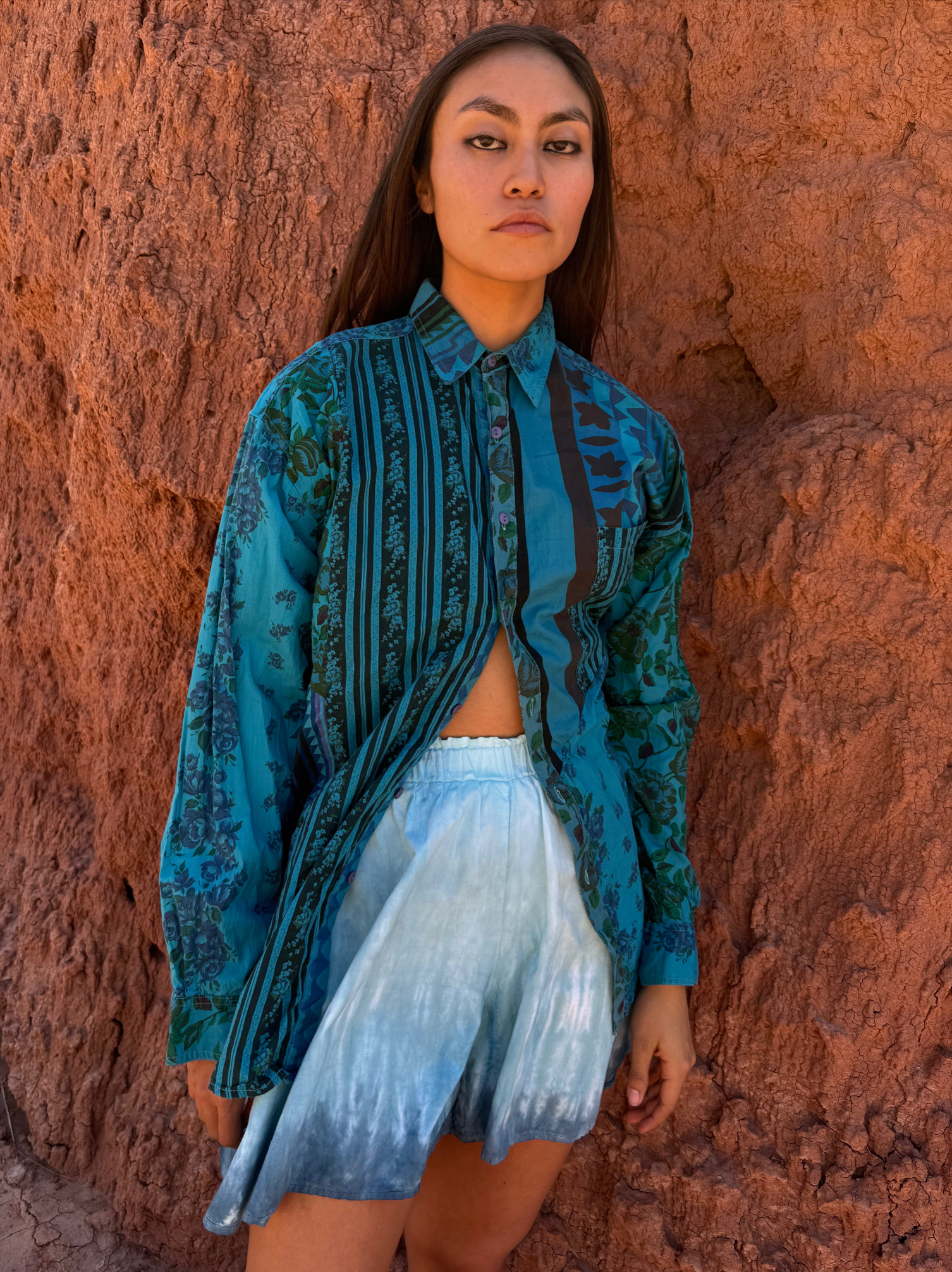 Vintage 90s Patchwork Shirt