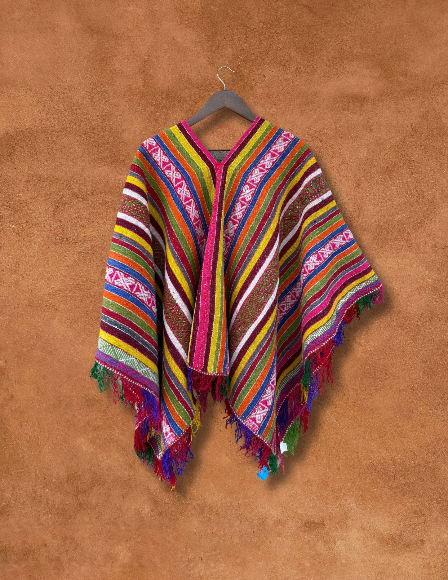 Vintage Handwoven Peruvian Poncho