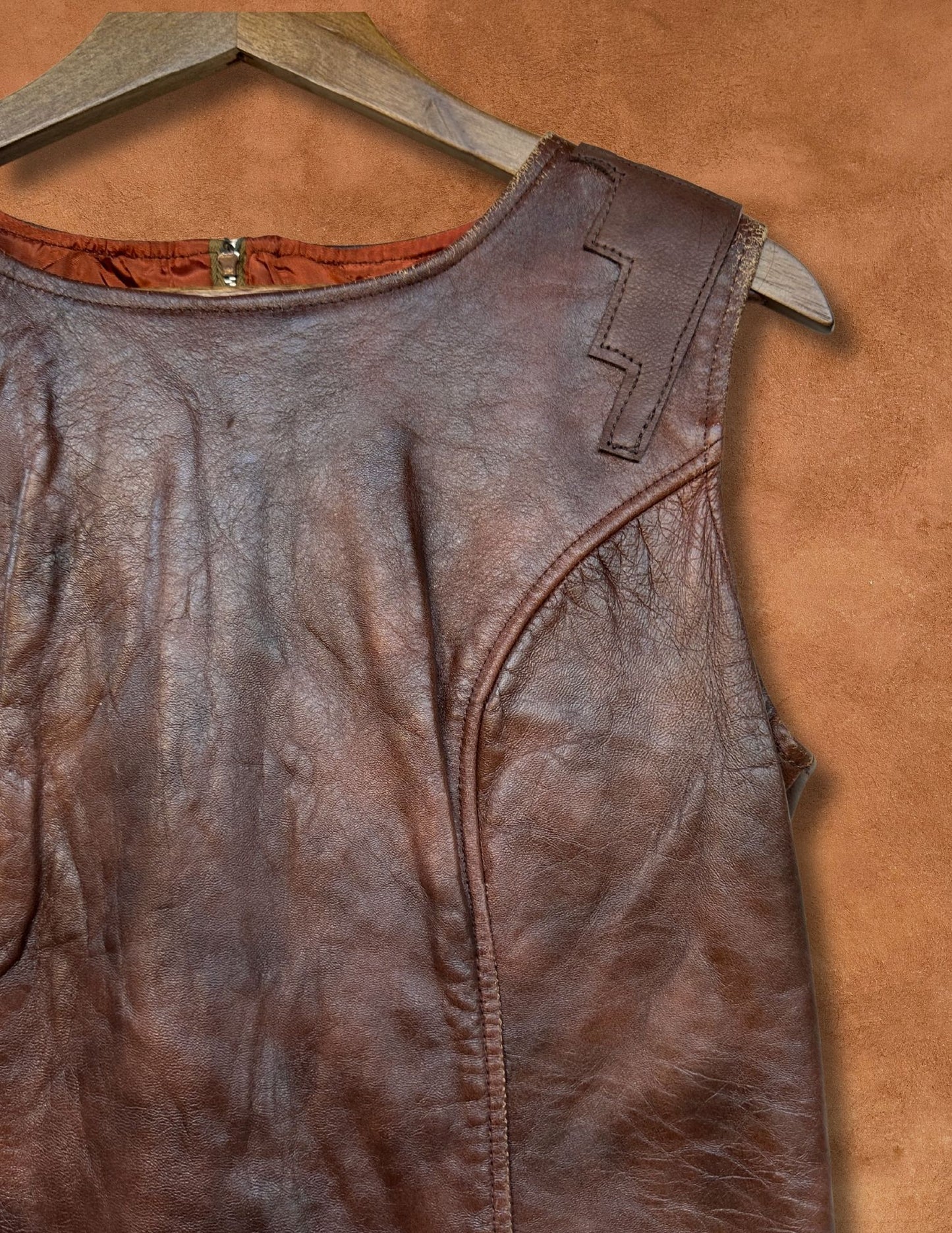Vntage 60s Leather Dress