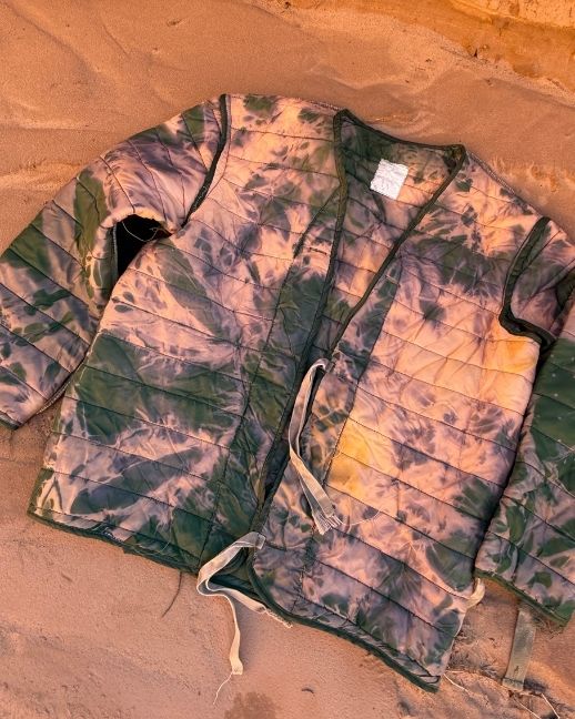 Upcycled Vintage Military Quilted Cardigan C