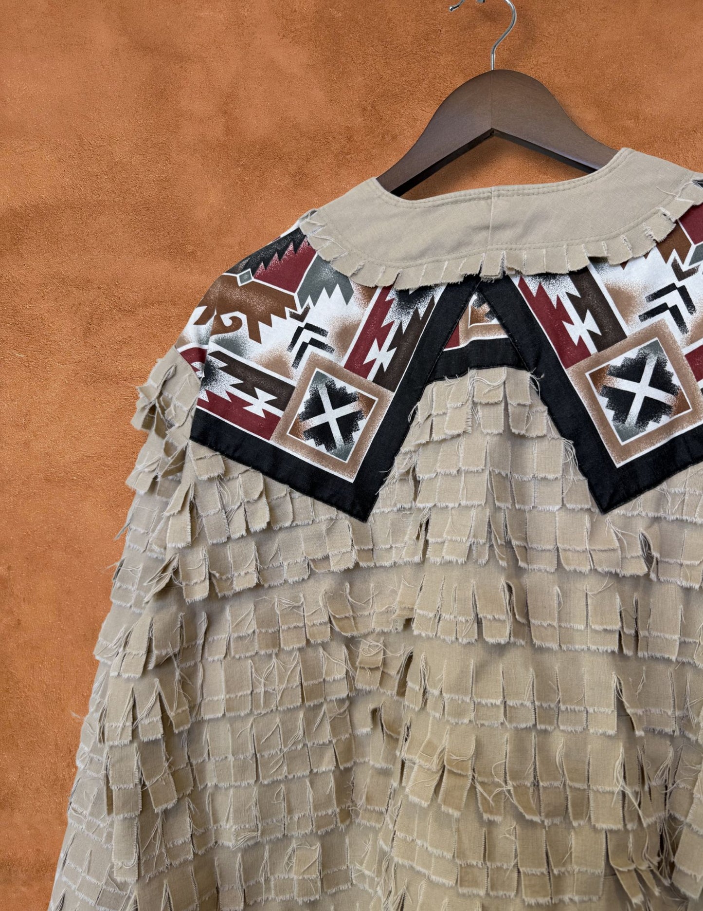 Upcycled Vintage 80s Southwest Fringe Jacket 48 x 24