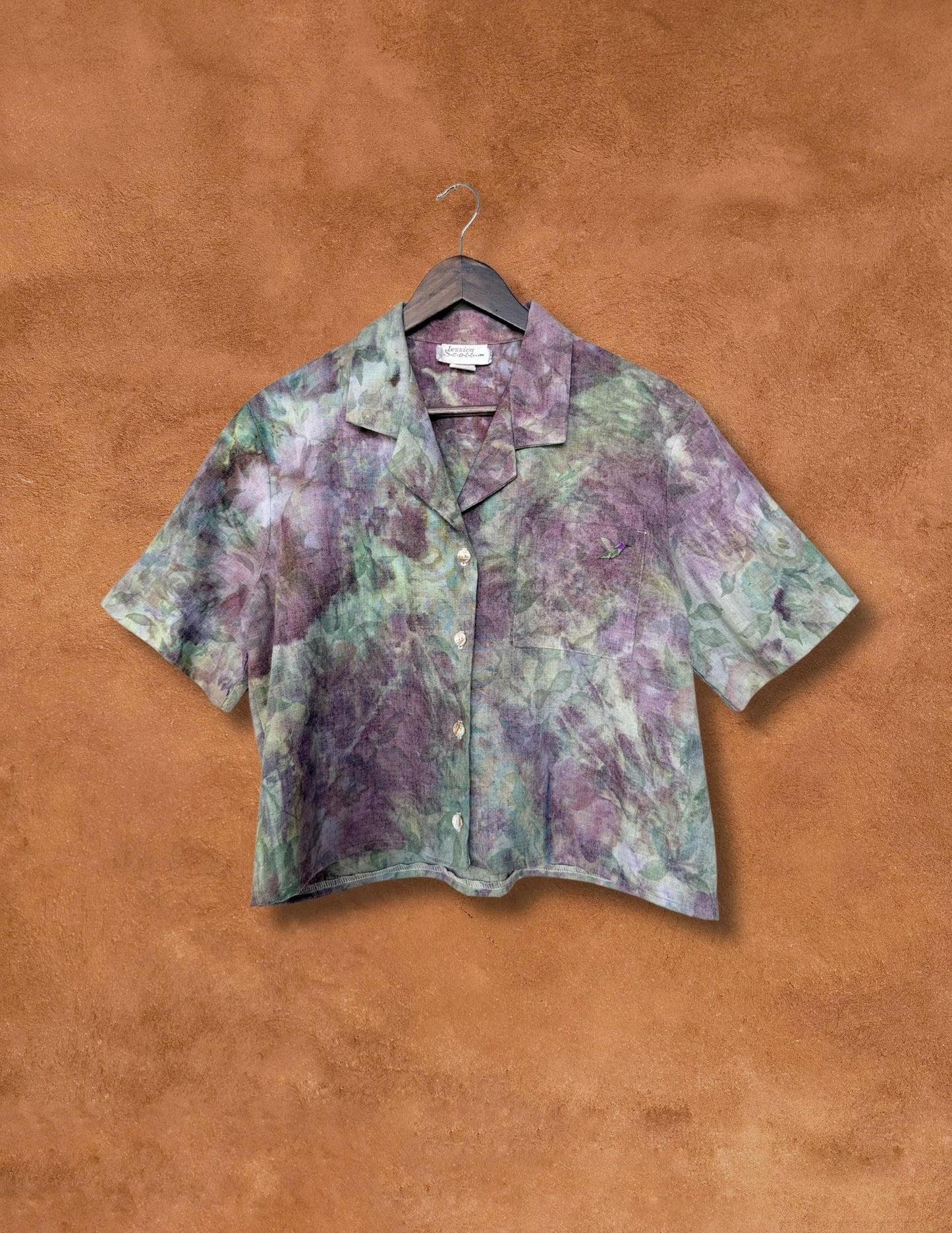 Upcycled Vintage 80s Floral Shirt 44 x 19