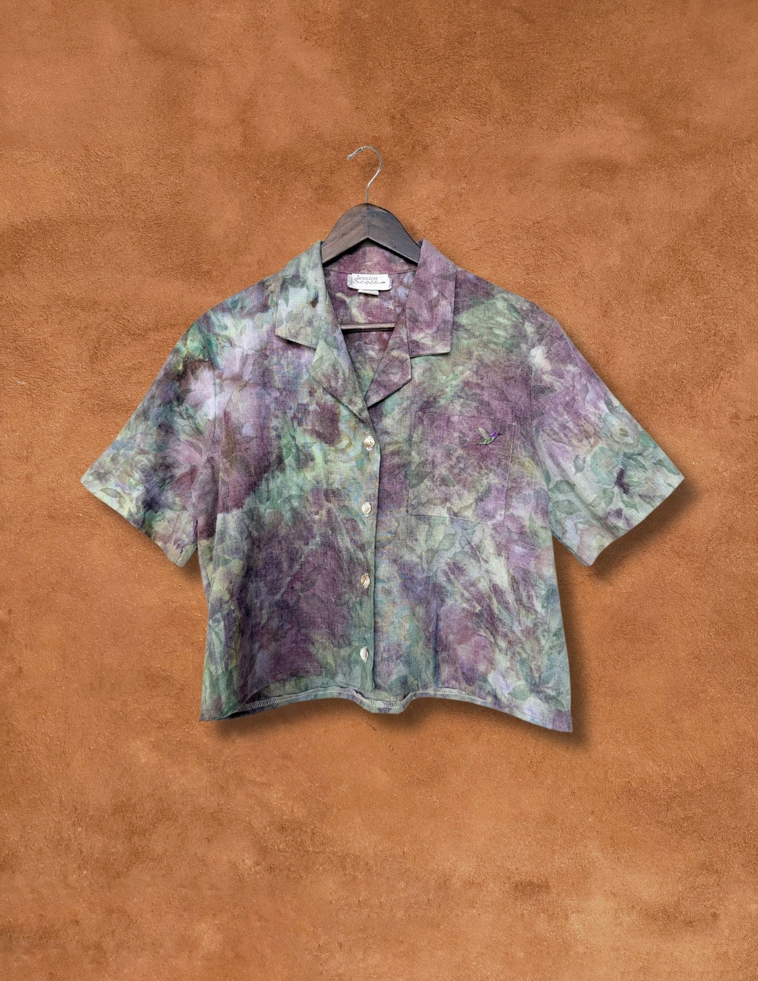 Upcycled Vintage 80s Floral Shirt 44 x 19