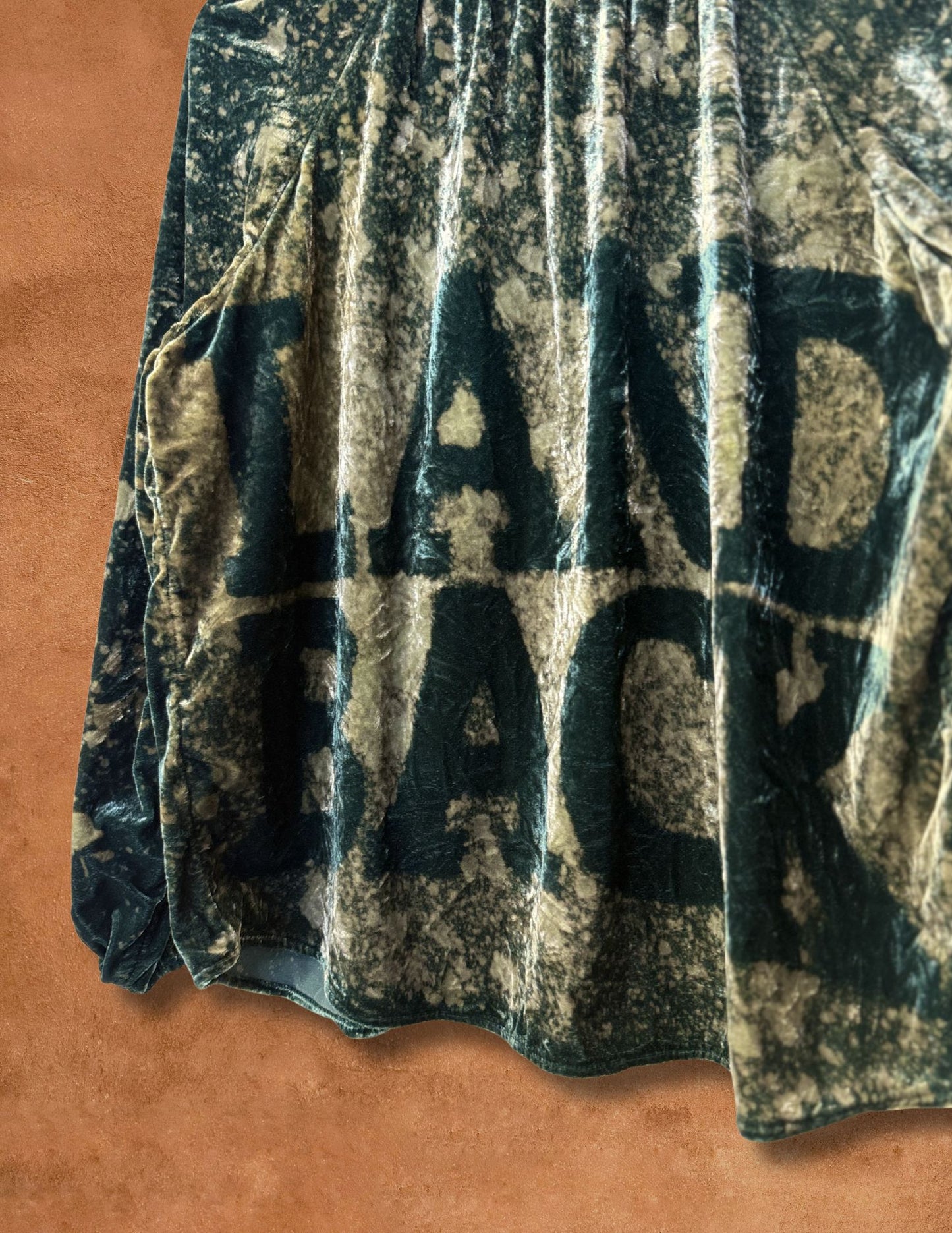 Upcycled Vintage Velvet Top - 44 x 23 Land Back