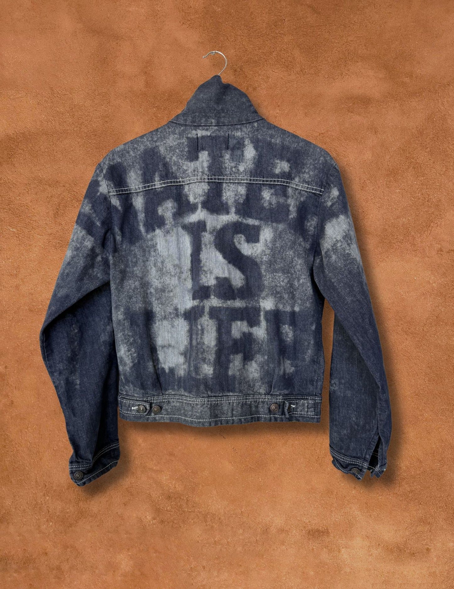 Upcycled Vintage 70s Denim Jacket- Water is Life