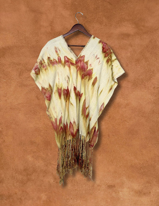 Upcycled  Vintage Mossi Cloth Poncho