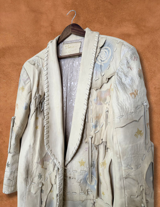 Rare Vintage 80s Leather Jacket 46 x 32