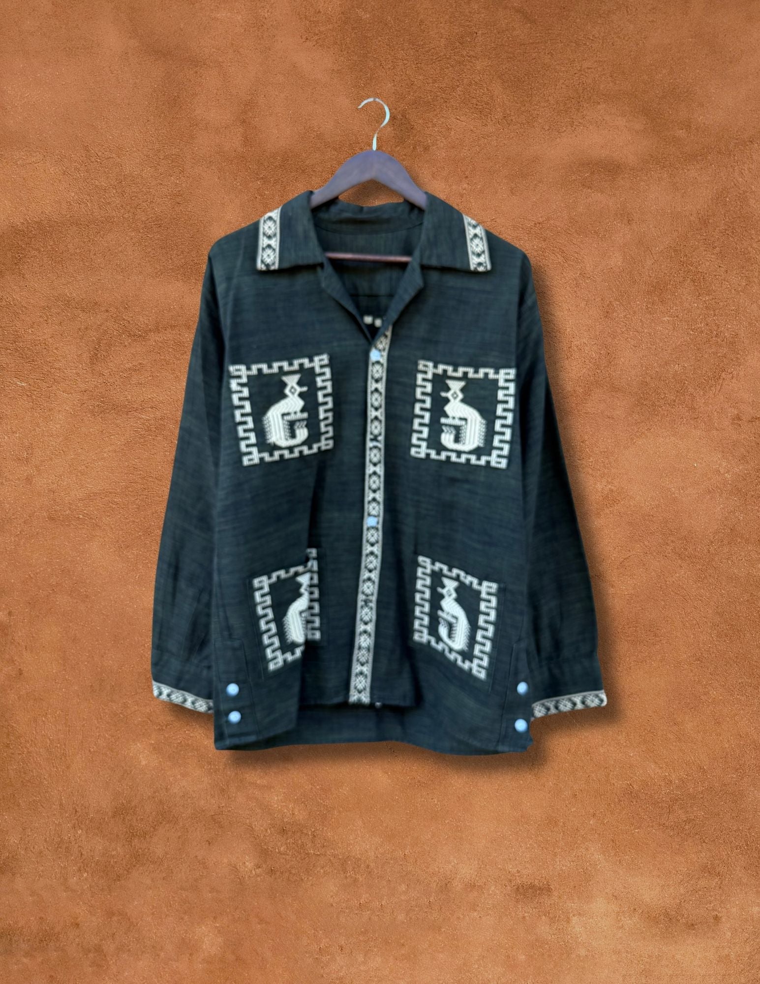 Vintage Handwoven Folk Shirt
