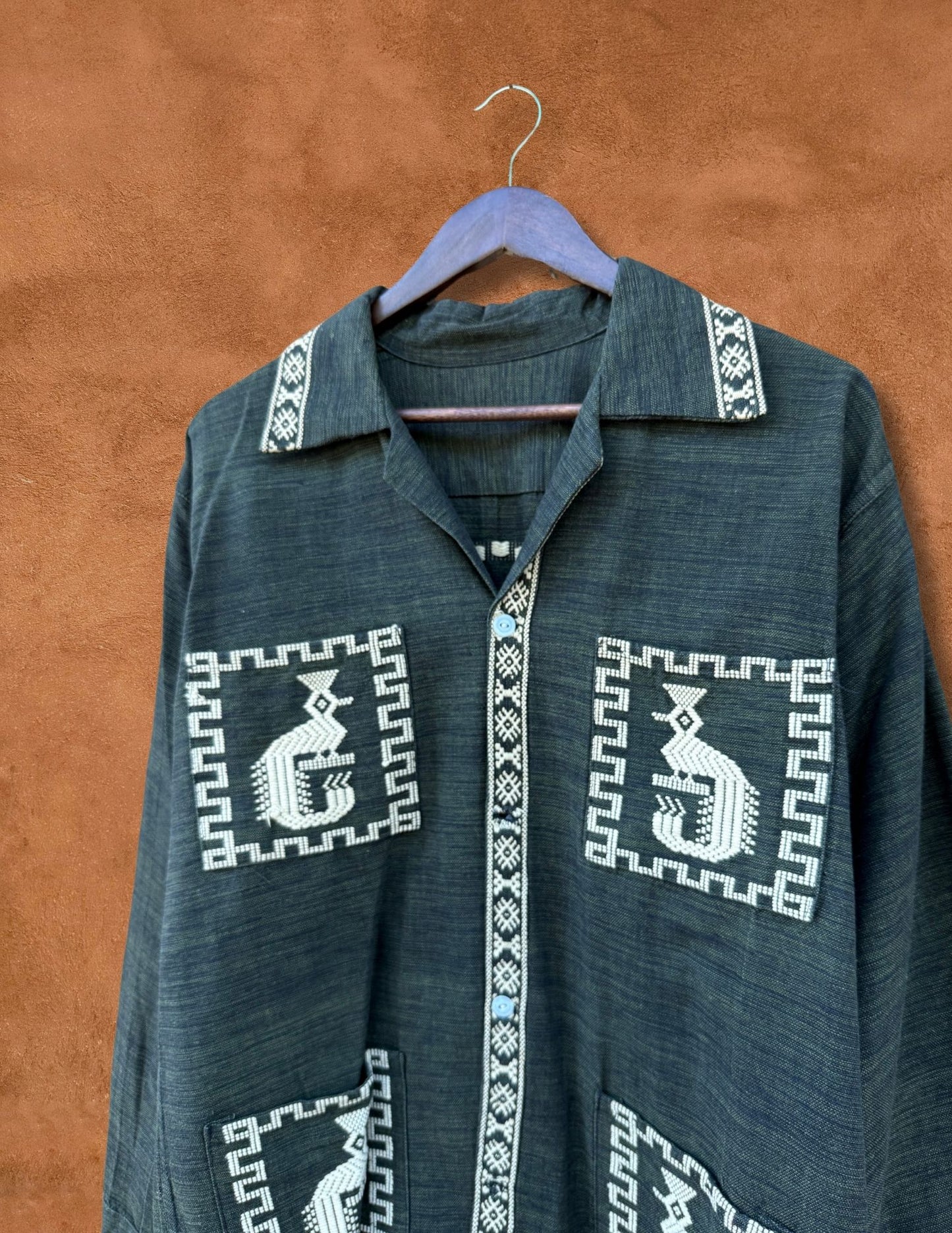 Vintage Handwoven Folk Shirt