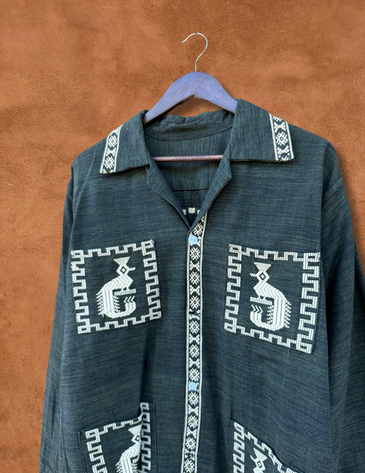 Vintage Handwoven Folk Shirt