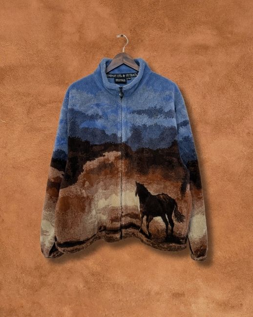 Vintage Fleece Horses Jacket