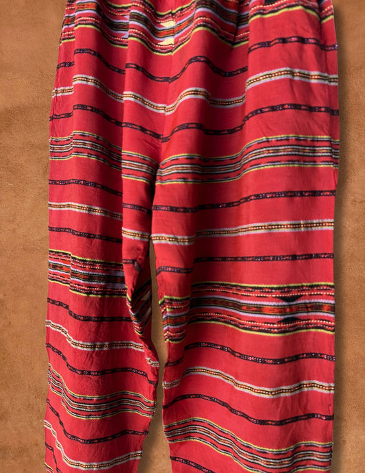 Vintage 80s Handwoven Harem Pants