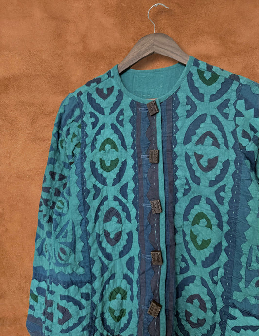 Vintage 80s Applique Folk Jacket 40 x 25