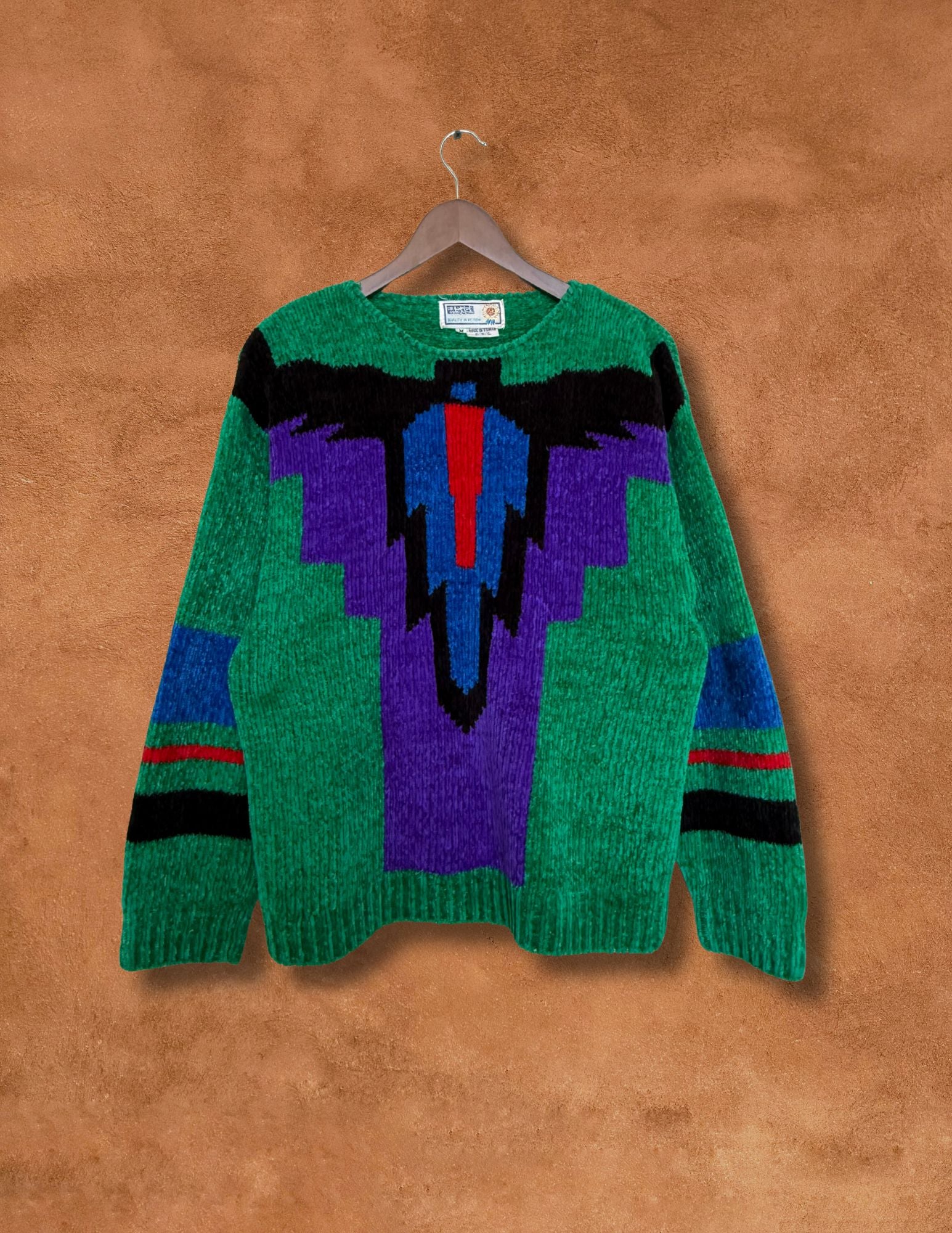 Vintage 80s  Chenille Sweater