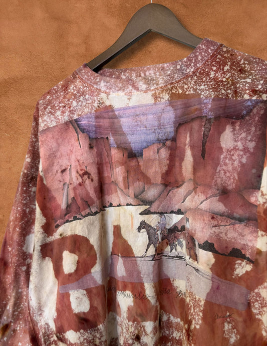 RARE UPCYCLED VINTAGE LAND BACK SWEATSHIRT 50 x 24