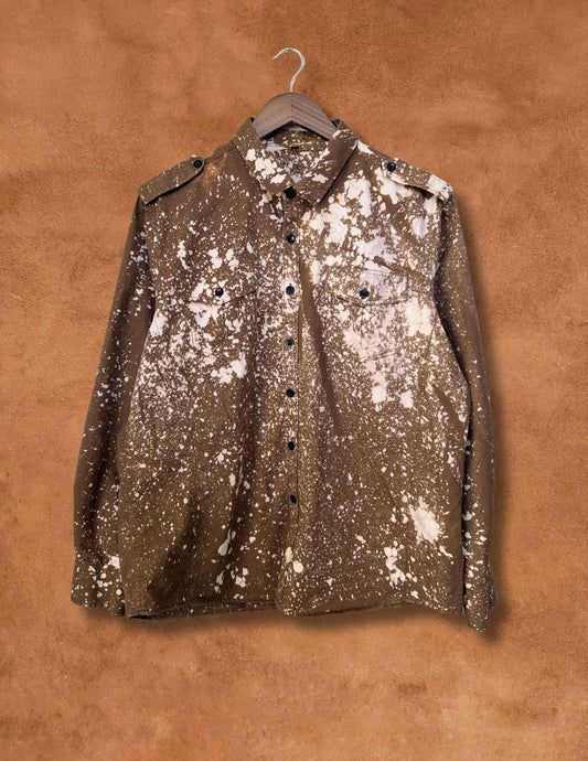 Upcycled Vintage MIlitary Field Shirt- 48 x 27 LAND BACK DEPT
